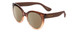 Profile View of Havaianas NORONHA/M Designer Polarized Sunglasses with Custom Cut Amber Brown Lenses in Havana Crystal Fade Ladies Cateye Full Rim Acetate 52 mm