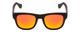 Front View of Havaianas PARATY/M Classic Sunglasses in Matte Black/Red Multi-Layer Mirror 50mm