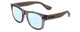 Profile View of Havaianas PARATY/M Designer Progressive Lens Blue Light Blocking Eyeglasses in Dark Matte Grey Unisex Classic Full Rim Acetate 50 mm with Progressive Blue Light Lens Functionality illustration laid over the lens