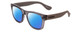 Profile View of Havaianas PARATY/M Designer Polarized Sunglasses with Custom Cut Blue Mirror Lenses in Dark Matte Grey Unisex Classic Full Rim Acetate 50 mm