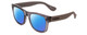 Profile View of Havaianas PARATY/M Designer Polarized Reading Sunglasses with Custom Cut Powered Blue Mirror Lenses in Dark Matte Grey Unisex Classic Full Rim Acetate 50 mm