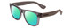 Profile View of Havaianas PARATY/M Designer Polarized Reading Sunglasses with Custom Cut Powered Green Mirror Lenses in Dark Matte Grey Unisex Classic Full Rim Acetate 50 mm