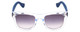 Front View of Havaiana PARATY/L Classic Sunglasses Crystal Clear Blue/Smoke Grey Gradient 52mm