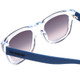 Close Up View of Havaiana PARATY/L Classic Sunglasses Crystal Clear Blue/Smoke Grey Gradient 52mm