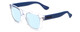 Profile View of Havaianas PARATY/L Designer Progressive Lens Blue Light Blocking Eyeglasses in Crystal Clear Blue Unisex Classic Full Rim Acetate 52 mm