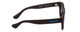 Side View of Havaianas TRANCOSO/M Round Sunglasses Matte Black & Blue Multi-Layer Mirror 49mm