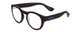 Profile View of Havaianas TRANCOSO/M Designer Reading Eye Glasses with Custom Cut Powered Lenses in Matte Black Unisex Round Full Rim Acetate 49 mm