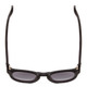 Top View of Havaianas TRANCOSO/M Unisex Round Designer Sunglasses in Matte Black & Gray 49mm