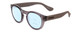 Profile View of Havaianas TRANCOSO/M Designer Progressive Lens Blue Light Blocking Eyeglasses in Dark Crystal Slate Grey Unisex Round Full Rim Acetate 49 mm with Progressive Blue Light Lens Functionality illustration laid over the lens