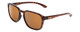 Profile View of Smith Contour Square Designer Sunglasses in Tortoise Gold & Polarized Brown 56mm