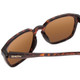 Close Up View of Smith Contour Square Designer Sunglasses in Tortoise Gold & Polarized Brown 56mm