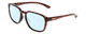 Profile View of Smith Optics Contour Designer Progressive Lens Blue Light Blocking Eyeglasses in Tortoise Havana Gold Unisex Square Full Rim Acetate 56 mm