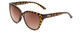 Profile View of Smith Era Cateye Sunglasses Vintage Tortoise Gold/Polarized Brown Gradient 55 mm