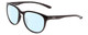 Profile View of Smith Optics Lake Shasta Designer Blue Light Blocking Eyeglasses in Gloss Black Unisex Cateye Full Rim Acetate 56 mm