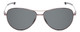Front View of Smith Langley Aviator Sunglasses Dark Ruthenium Silver Black/Polarized Gray 60mm