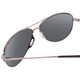 Close Up View of Smith Langley Aviator Sunglasses Dark Ruthenium Silver Black/Polarized Gray 60mm