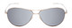 Front View of Smith Langley Aviator Sunglasses Silver/ChromaPop Polarized Platinum Mirror 60mm