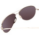 Close Up View of Smith Langley Aviator Sunglasses Silver/ChromaPop Polarized Platinum Mirror 60mm