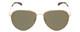 Front View of Smith Layback Unisex Aviator Sunglasses Gold/ChromaPop Polarized Gray Green 60mm