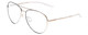 Profile View of Smith Optics Layback Designer Reading Eye Glasses in Silver Unisex Aviator Full Rim Metal 60 mm