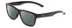 Profile View of Smith Optics Lowdown Slim 2 Designer Polarized Sunglasses with Custom Cut Smoke Grey Lenses in Gloss Black Jade Green Unisex Classic Full Rim Acetate 53 mm