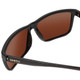 Close Up View of Smith Riptide Sunglasses Black/ChromaPop Glass Polarized Bronze Mirror Gold 57mm