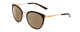 Profile View of Smith Optics Somerset Designer Polarized Reading Sunglasses with Custom Cut Powered Amber Brown Lenses in Tortoise Havana Gold Ladies Cateye Full Rim Stainless Steel 53 mm