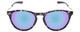 Front View of Smith Wander Round Sunglasses Black Marble/CP Polarize Violet Purple Mirror 55mm