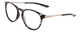Profile View of Smith Optics Wander Designer Progressive Lens Blue Light Blocking Eyeglasses in Black Marble Tortoise Unisex Round Full Rim Acetate 55 mm with Progressive Blue Light Lens Functionality illustration laid on top of the lens