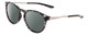 Profile View of Smith Optics Wander Designer Polarized Sunglasses with Custom Cut Smoke Grey Lenses in Black Marble Tortoise Unisex Round Full Rim Acetate 55 mm