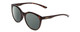 Profile View of Smith Optics Bayside Designer Polarized Sunglasses with Custom Cut Smoke Grey Lenses in Tortoise Havana Gold Unisex Cateye Full Rim Acetate 54 mm