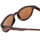 Close Up View of Smith Eastbank Unisex Round Designer Sunglass Tortoise Gold/Polarized Brown 52mm