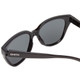 Close Up View of Smith Optic Era Women Cateye Designer Sunglasses Gloss Black/Polarized Gray 55mm