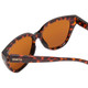 Close Up View of Smith Era Ladies Cateye Sunglasses Tortoise Gold/ChromaPop Polarized Brown 55 mm