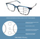 Progressive Lens Blue Light Blocking Glasses Lenses Layout Illustration