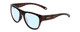 Profile View of Smith Optics Rockaway Designer Progressive Lens Blue Light Blocking Eyeglasses in Tortoise Havana Brown Gold Ladies Cateye Full Rim Acetate 52 mm