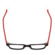 Top View of SOHO 1010 Women Rectangle Full Rim Designer Reading Glasses Gloss Black Red 50mm