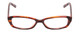 Front View of SOHO 108 Ladies Designer Reading Glasses Auburn Brown Crystal Dark Tortoise 52mm