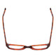 Top View of SOHO 108 Ladies Designer Reading Glasses Auburn Brown Crystal Dark Tortoise 52mm