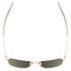 Top View of Ernest Hemingway H202 55mm Metal Aviator Polarized Sunglasses in Gold&Green/Blue