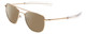 Profile View of Ernest Hemingway H202 Designer Polarized Sunglasses with Custom Cut Amber Brown Lenses in Gold Unisex Aviator Full Rim Metal 55 mm