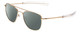 Profile View of Ernest Hemingway H202 Designer Polarized Sunglasses with Custom Cut Smoke Grey Lenses in Gold Unisex Aviator Full Rim Metal 55 mm