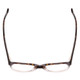 Top View of Ernest Hemingway H4606 Designer Reading Eye Glasses with Custom Cut Powered Lenses in Tortoise Havana Brown Clear 2 Tone Unisex Cateye Full Rim Acetate 51 mm