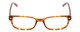 Front View of Ernest Hemingway H4610 Designer Reading Eye Glasses with Custom Cut Powered Lenses in Honey Tortoise Yellow Gold Brown Unisex Rectangle Full Rim Acetate 51 mm