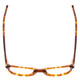 Top View of Ernest Hemingway H4610 Designer Single Vision Prescription Rx Eyeglasses in Honey Tortoise Yellow Gold Brown Unisex Rectangle Full Rim Acetate 51 mm