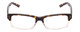 Front View of Ernest Hemingway H4613 Designer Reading Eye Glasses with Custom Cut Powered Lenses in Tortoise Havana Brown Clear 2 Tone Unisex Rectangle Full Rim Acetate 50 mm