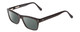 Profile View of Ernest Hemingway H4665 Designer Polarized Sunglasses with Custom Cut Smoke Grey Lenses in Gloss Black Unisex Cateye Full Rim Acetate 53 mm