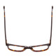 Top View of Ernest Hemingway H4665 Designer Reading Eye Glasses with Custom Cut Powered Lenses in Shiny Tortoise Havana Brown Yellow Unisex Cateye Full Rim Acetate 53 mm