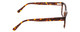 Side View of Ernest Hemingway H4665 Designer Blue Light Blocking Eyeglasses in Shiny Tortoise Havana Brown Yellow Unisex Cateye Full Rim Acetate 53 mm
