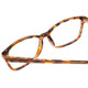 Close Up View of Ernest Hemingway H4676 Ladies Cateye Eyeglasses Demi-Tortoise Yellow Brown 53 mm